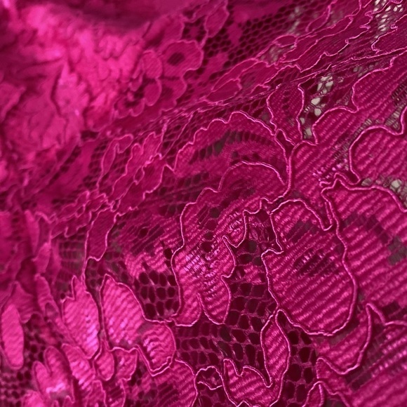 NANETTE Lepore Lace Midi Passion Pink Dress Size 2 - Picture 15 of 16